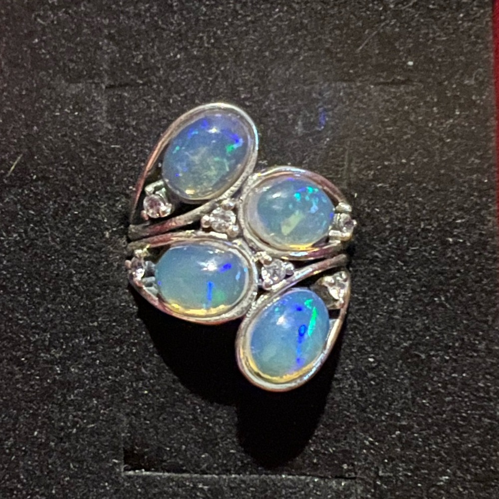Ethiopian Opals Sterling Silver Ring 6